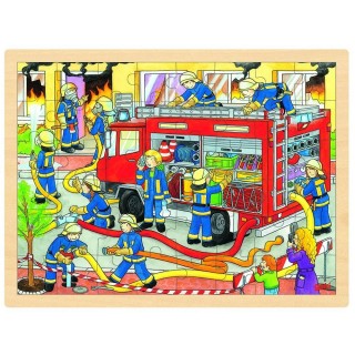 PUZZLE DE MADEIRA BOMBEIROS EM AÇÃO